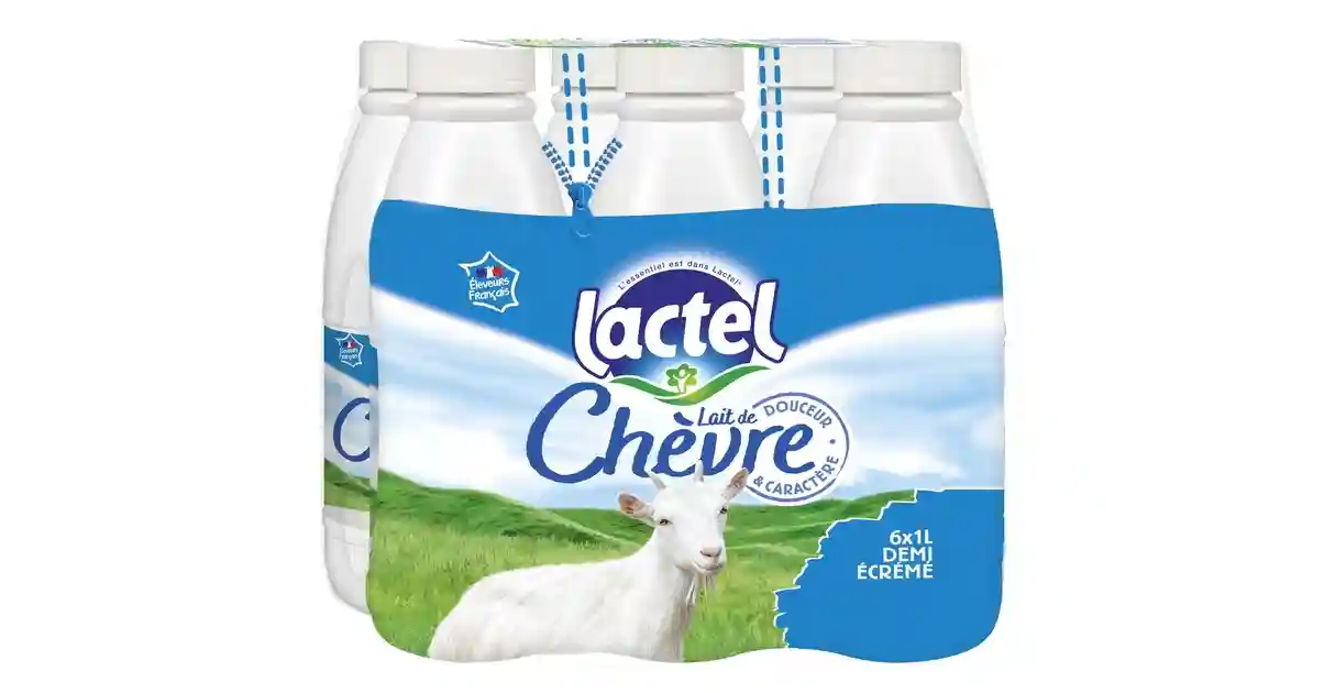 Lactel Lait de chèvre demi écrémé 6*1L