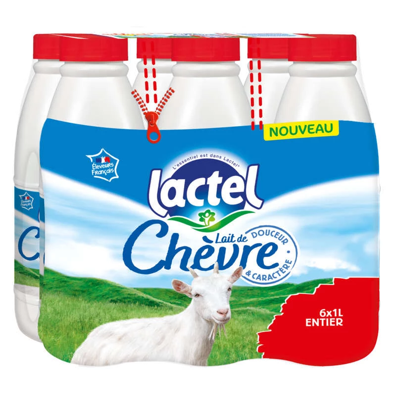 Lactel Lait de chèvre entier 6*1L