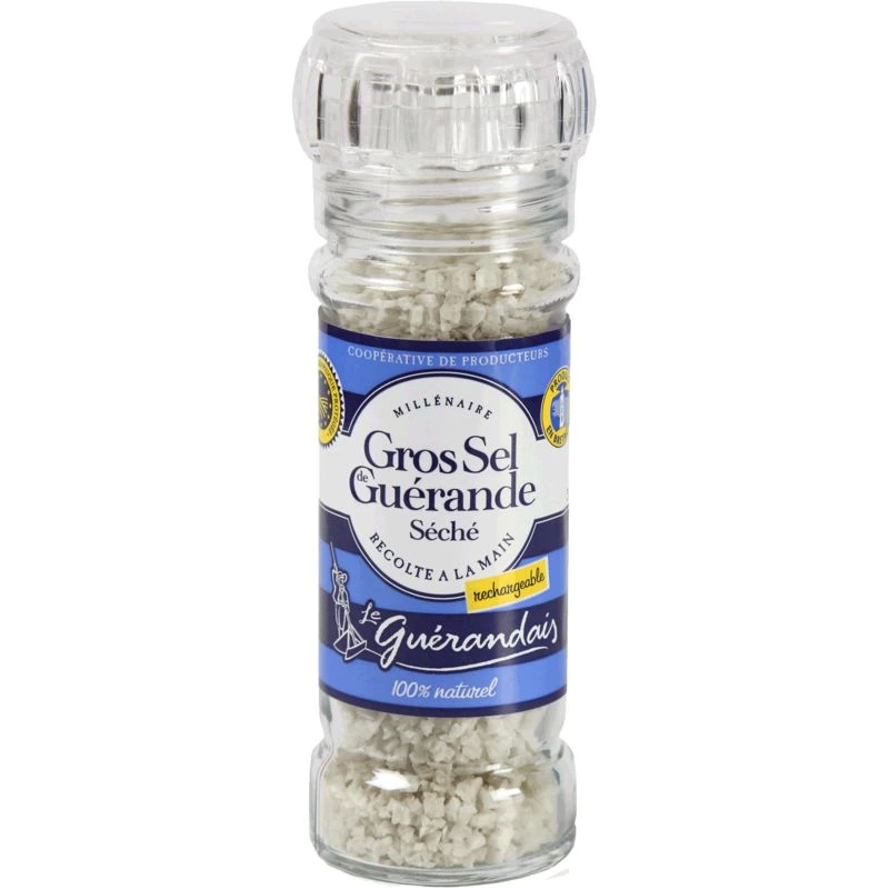 Gros sel de guérande seché en moulin