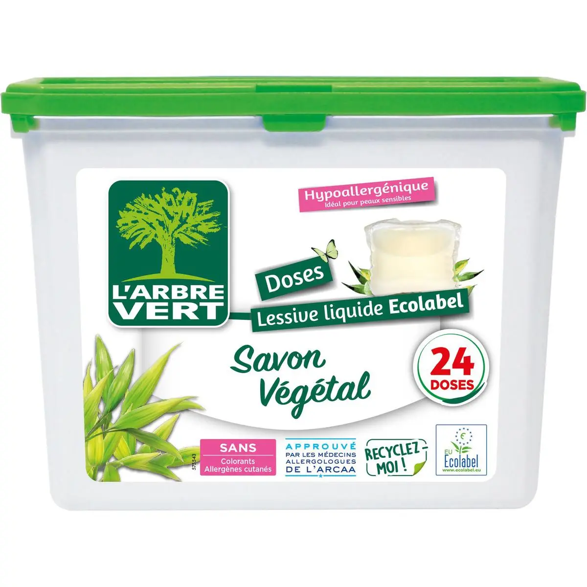 Lessive au savon végétal hypoallergénique l'Arbre Vert 