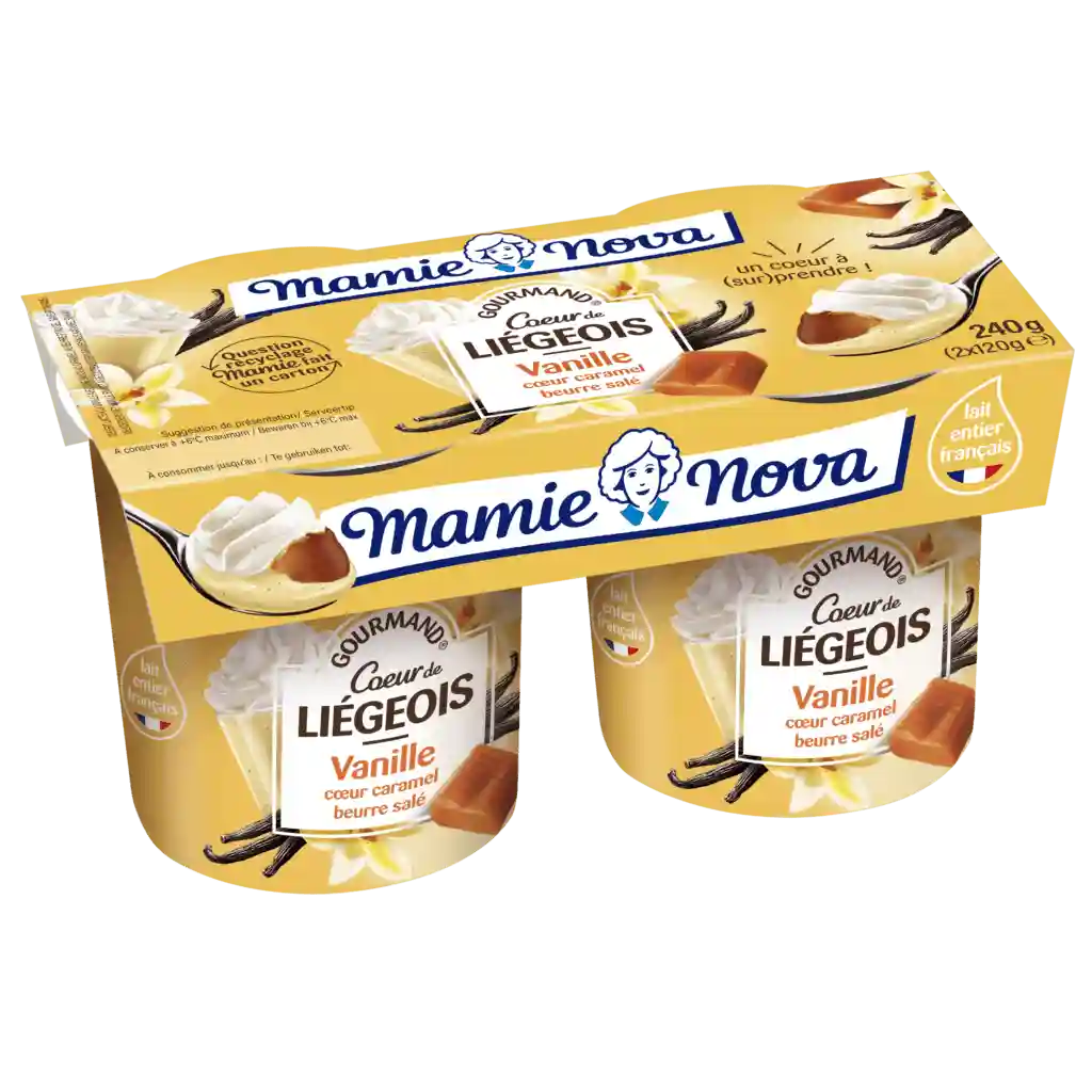 Mamie Nova Cœur de Liégeois Vanille Caramel Beurre Salé 