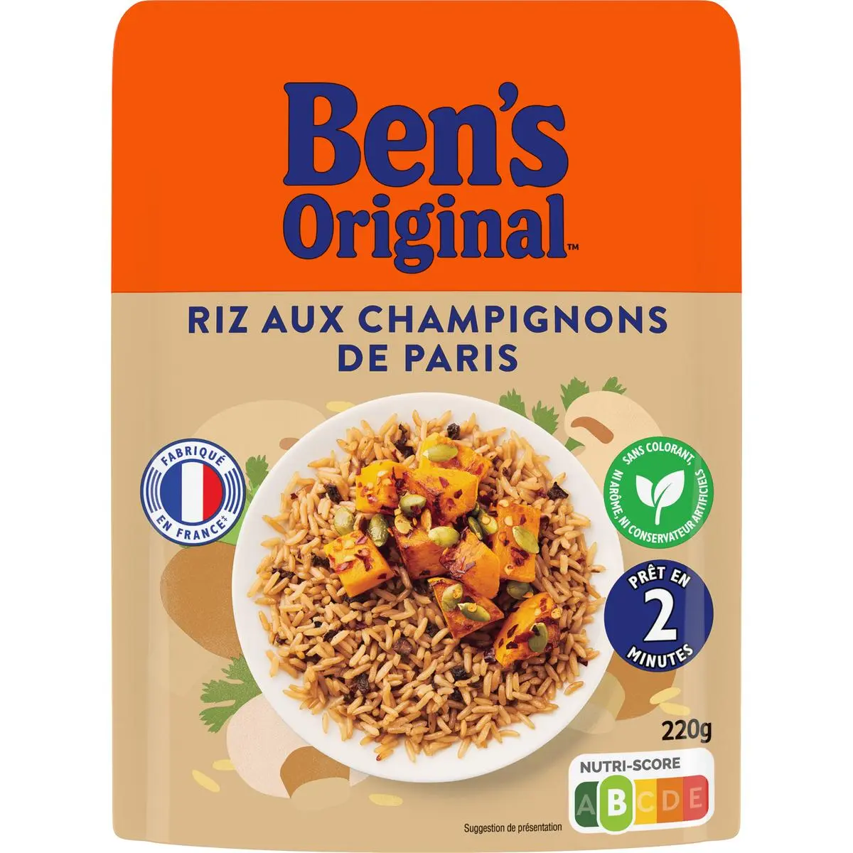 Riz aux champignons de Paris micro-ondable Ben's 