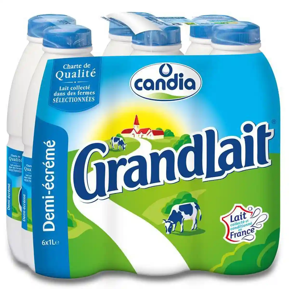 GrandLait lait demi-écrémé 6*1L