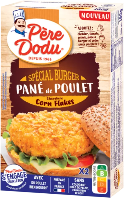 Pané de poulet spécial burger Père Dodu