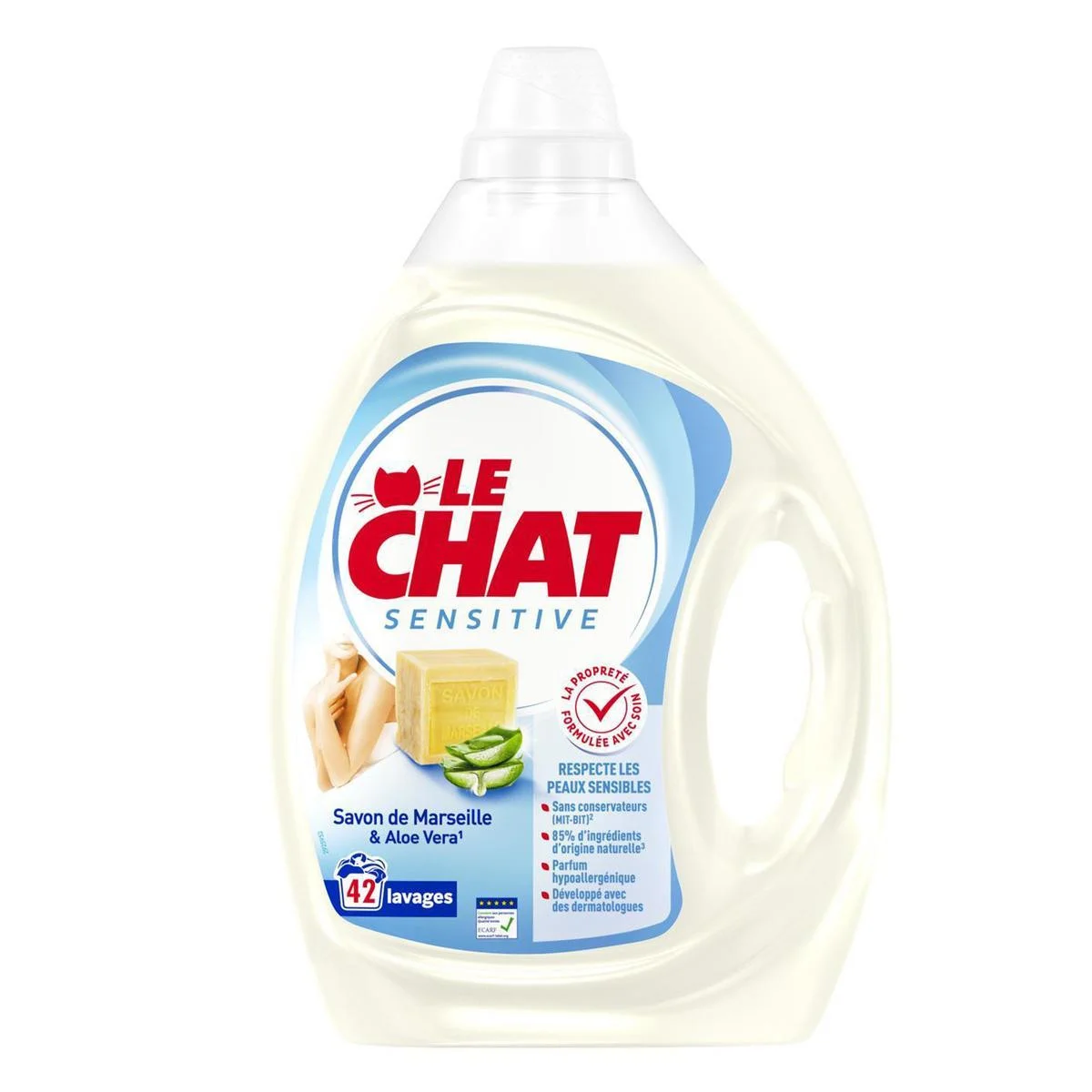Le Chat Lessive liquide Sensitive savon de Marseille