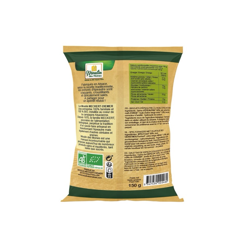 Organic spelt pretzels 150g