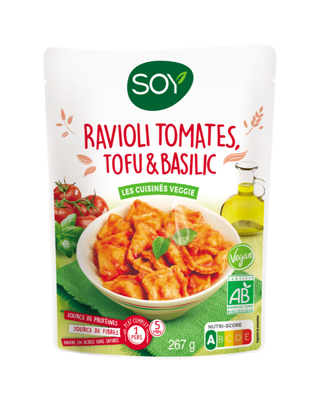 Ravioli tofu basilic