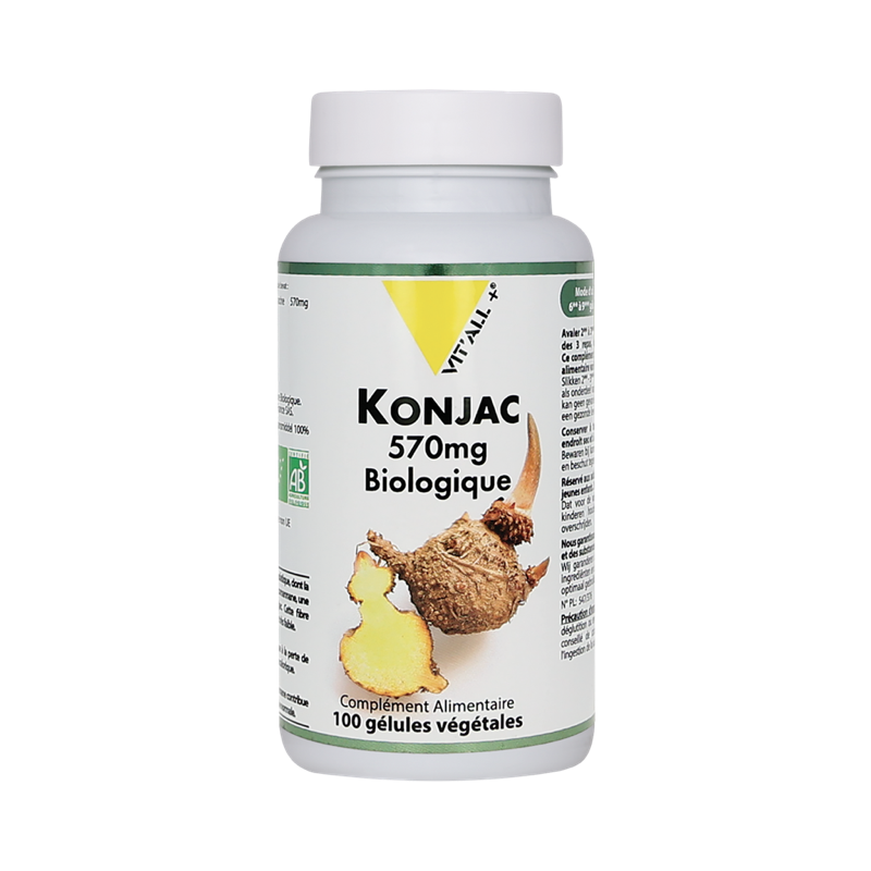 Konjac 570mg 100 unités - minceur/cholestérol - Vit'all+