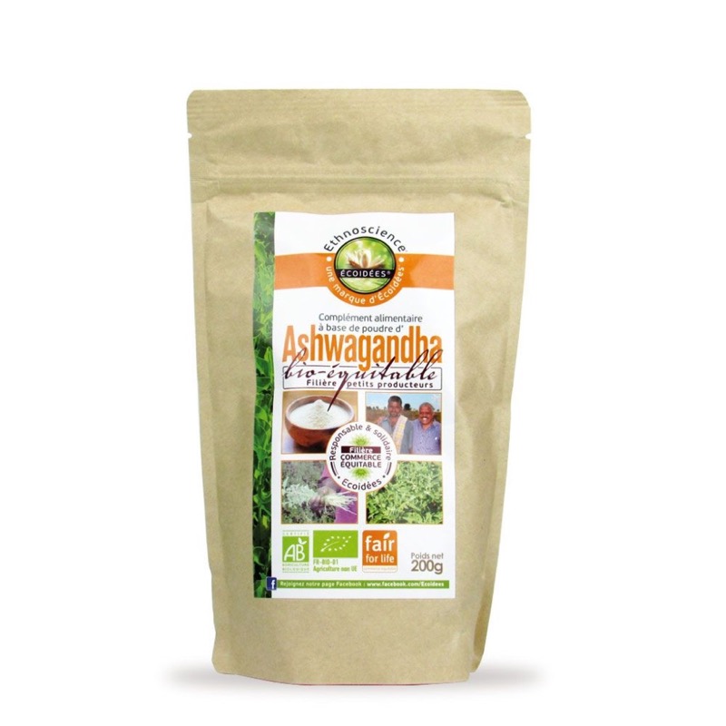 Ashwaganda powder 200g - stress/sleep- Ecoideas