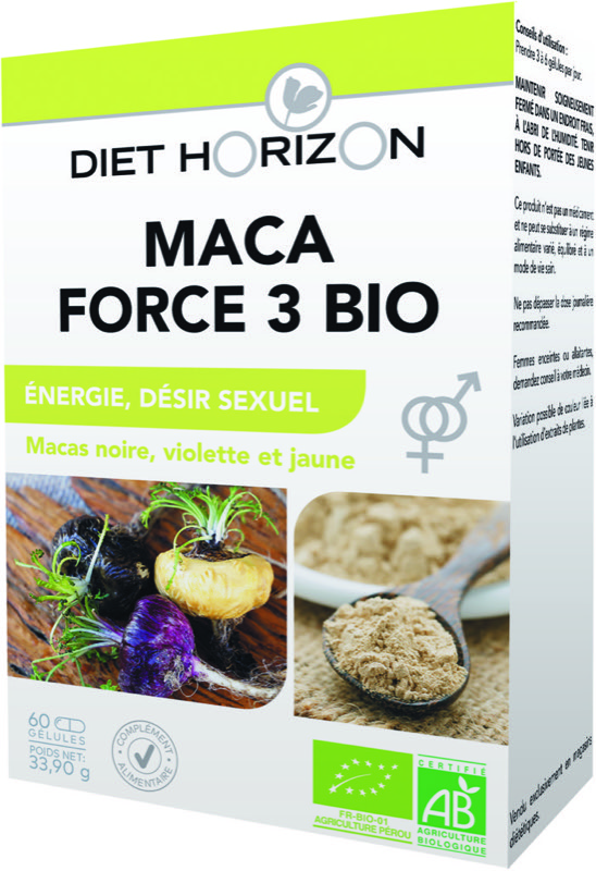 Maca Force 3 Bio 60 units - energy/sexual desire - Diet Horizon