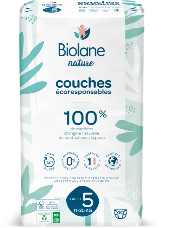 COUCHES BÉBÉ TAILLE 5 X40