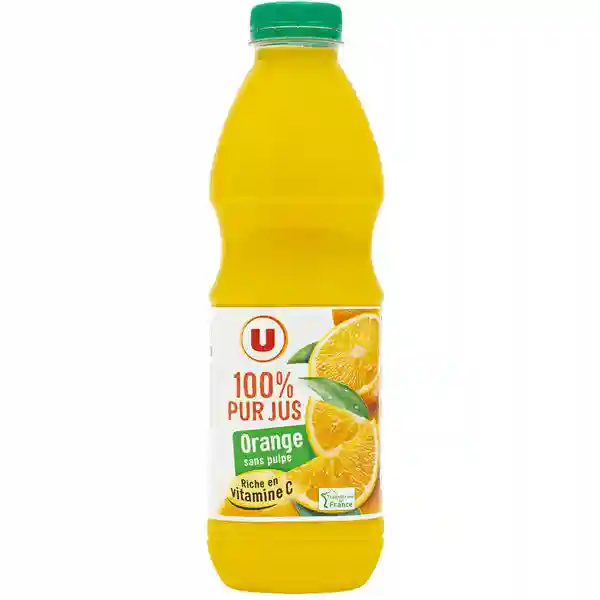 Pur jus d'orange sans pulpe U