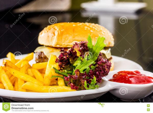 Special Cheese Burger, Frites
