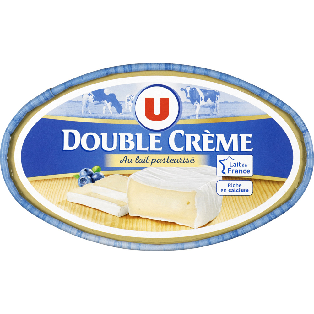 Fromage double crème au lait pasteurisé 30% MG U