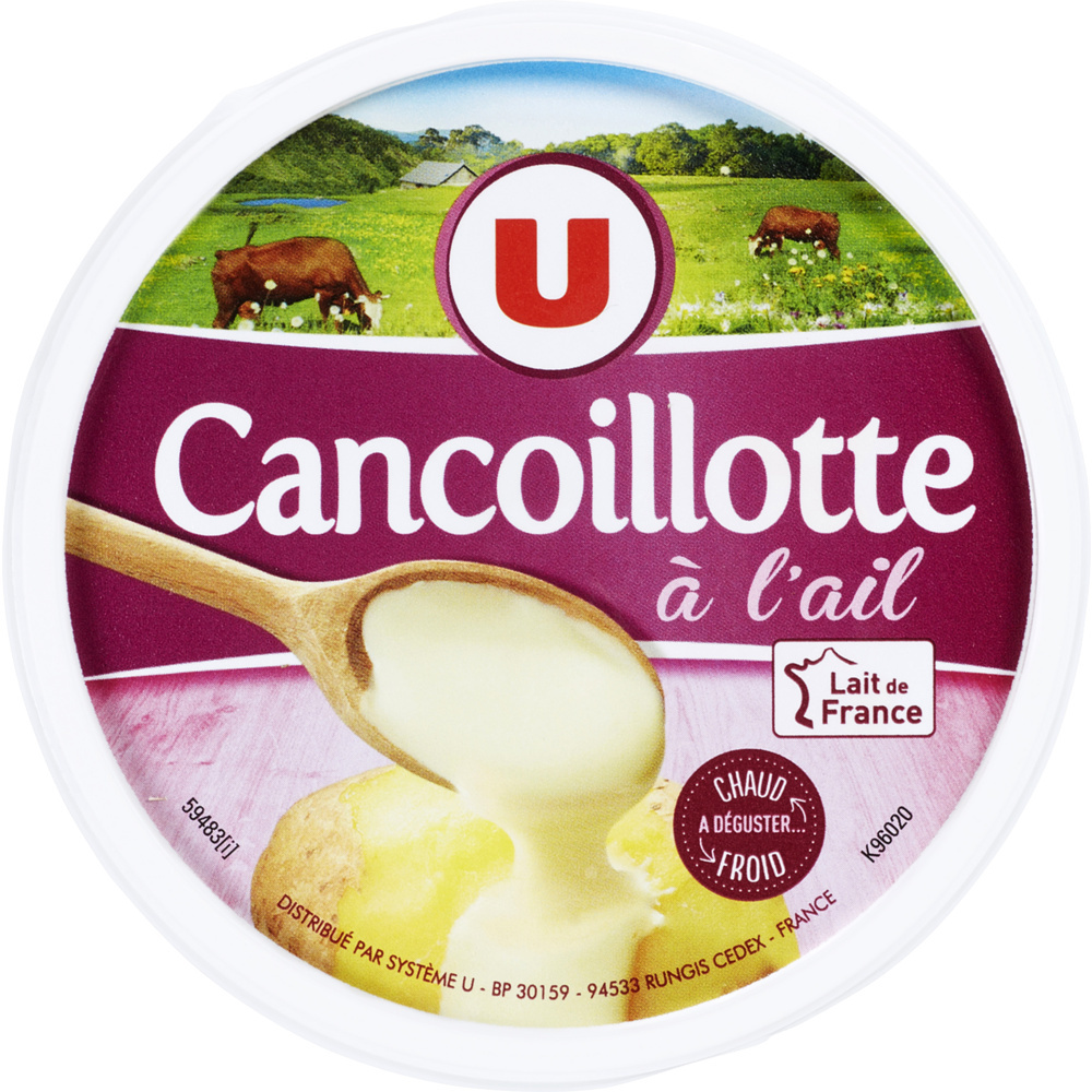 Cancoillotte à l'ail au lait U