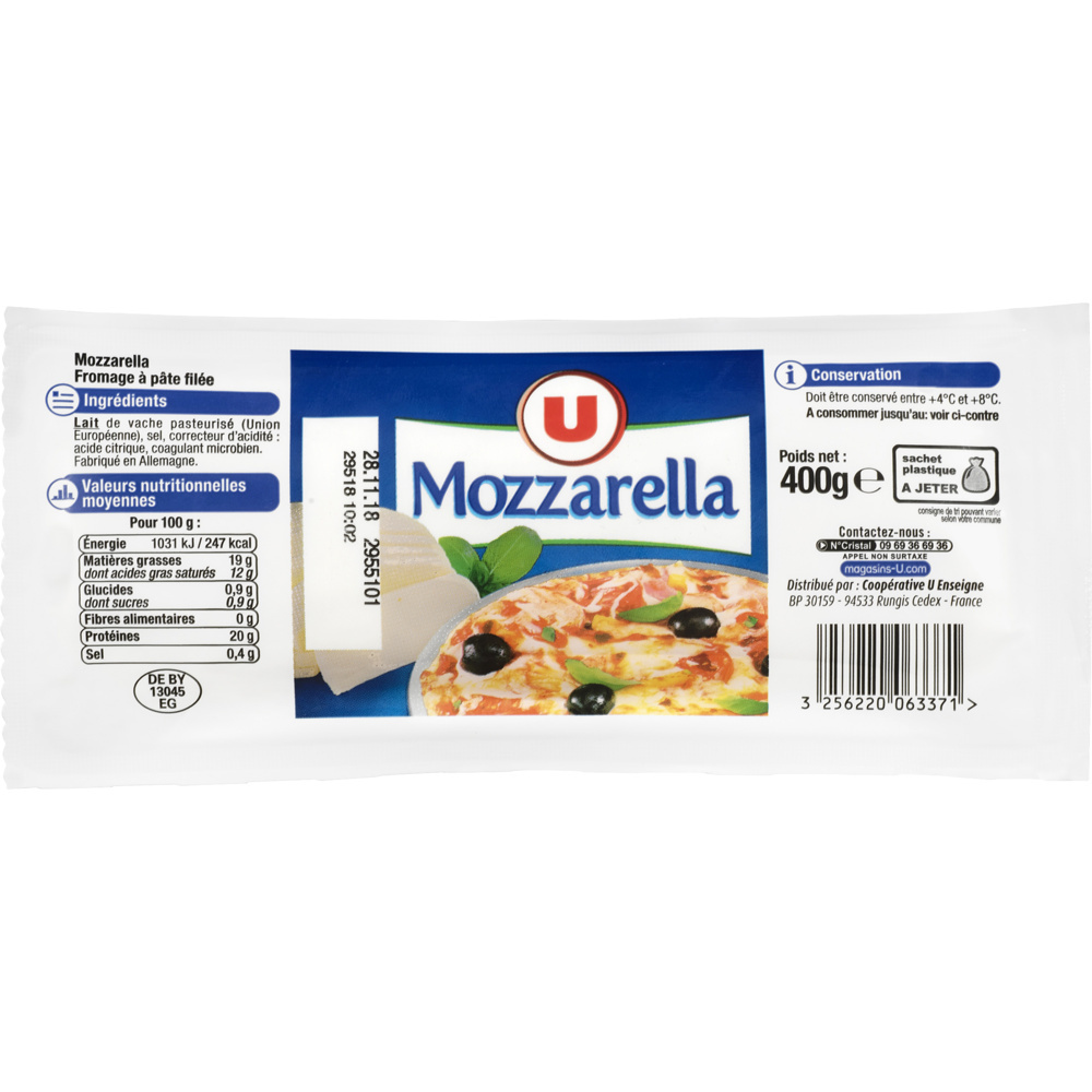 Mozzarella spéciale cuisine U 