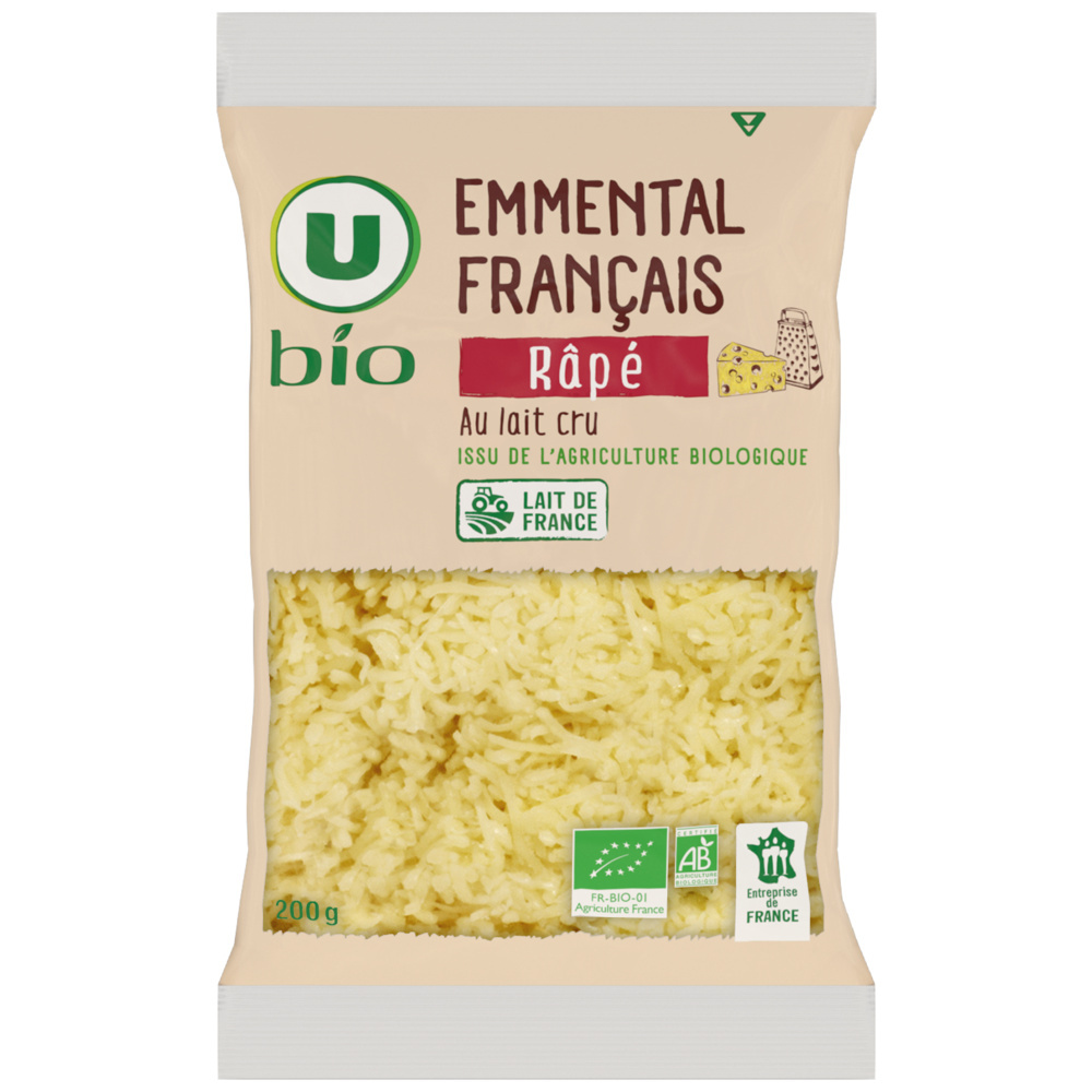 Fromage Emmental rapé U bio