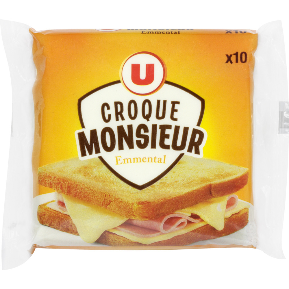 Fromage fondu à l'emmental pour croque monsieur U