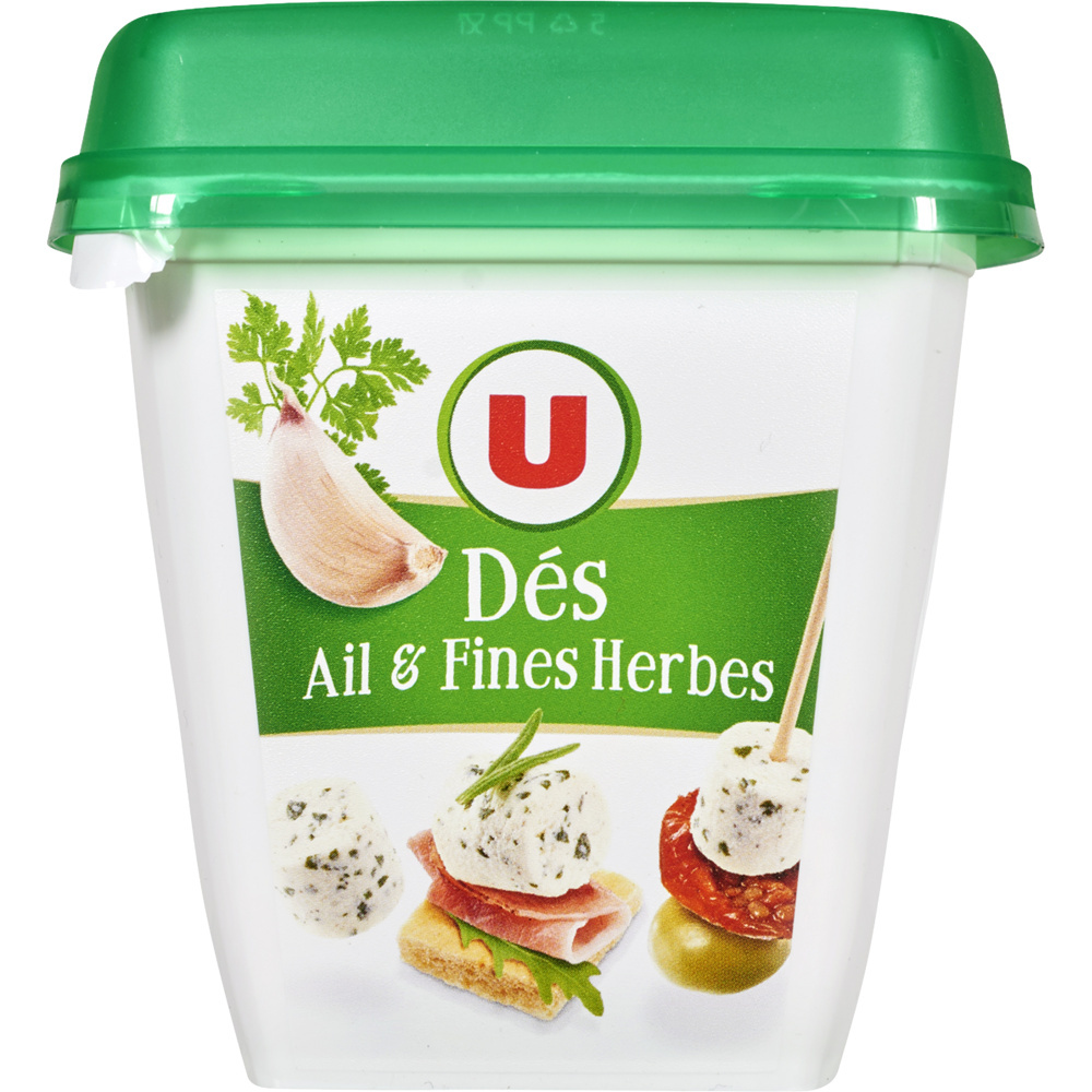 Spécialité fromagère en dés à l'ail et fines herbes U