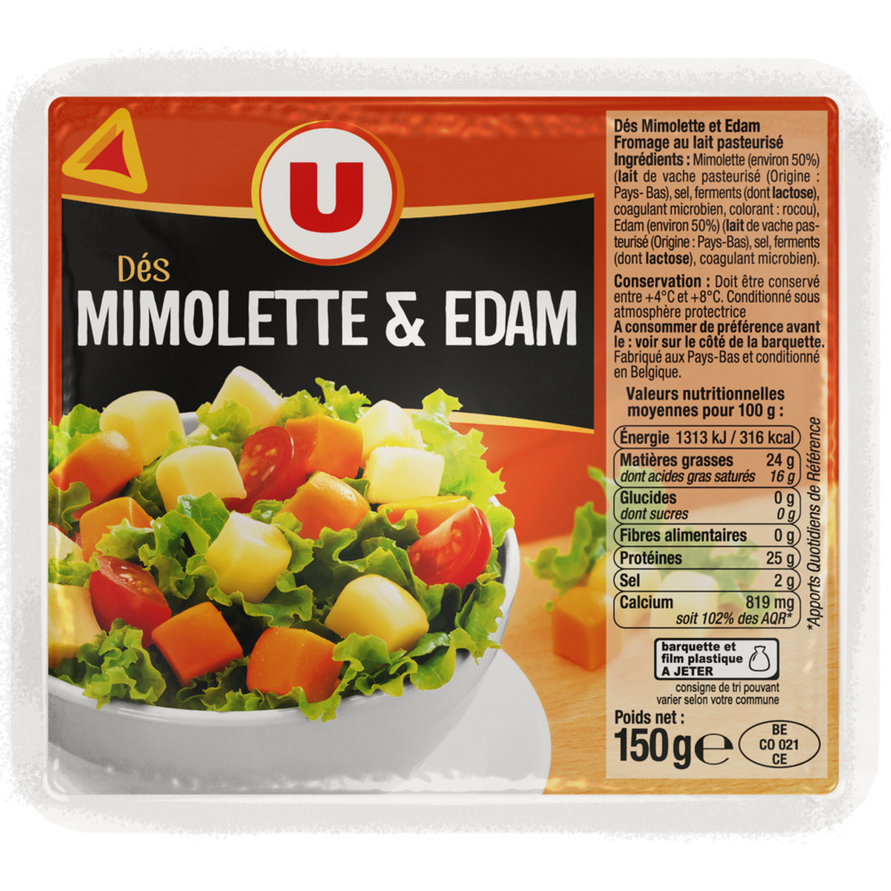 Dés de Mimolette et Edam U
