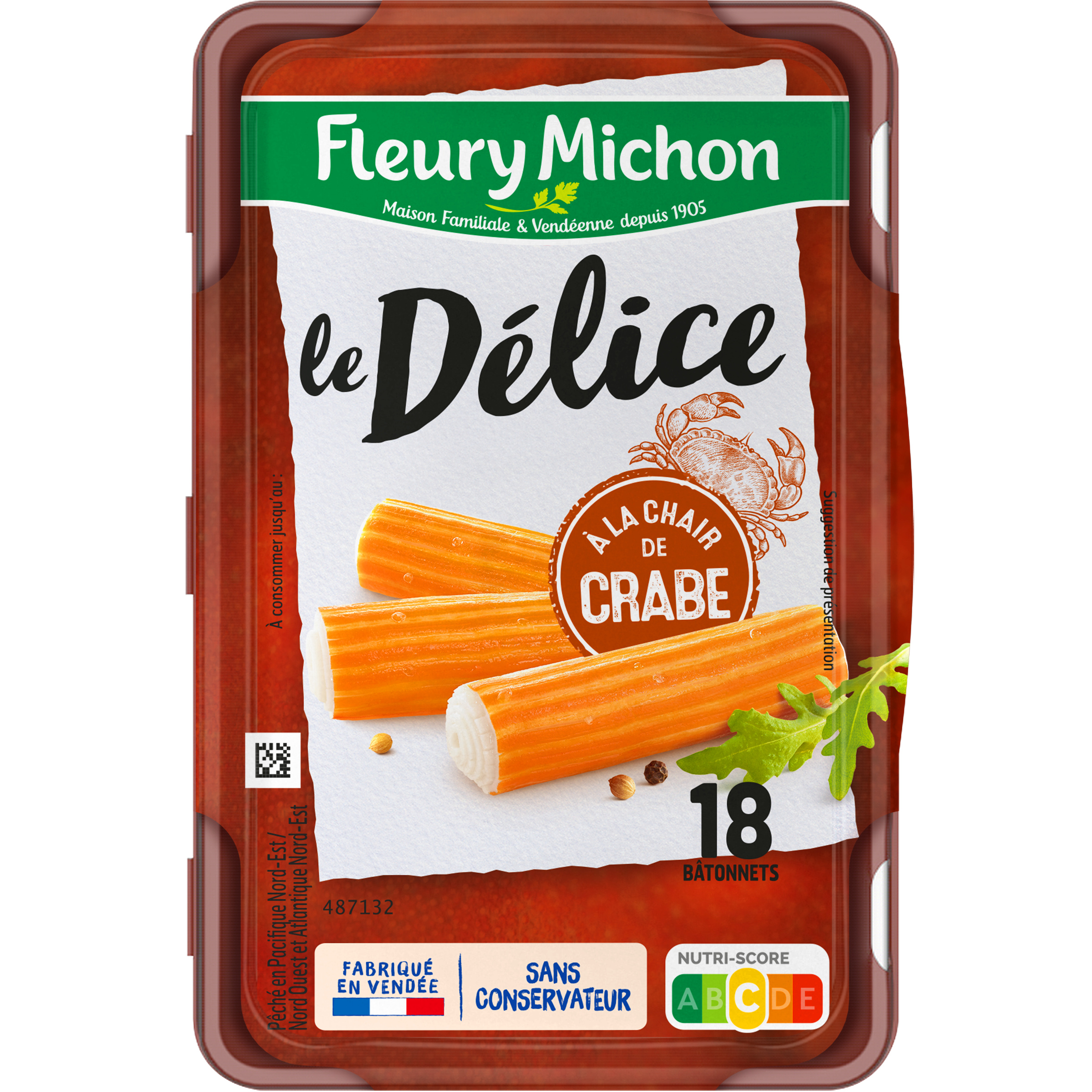 Le Délice à la chair de crabe Fleury Michon 