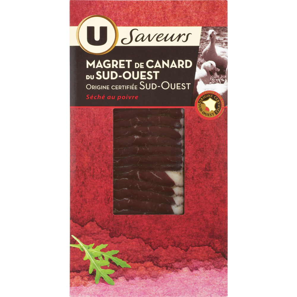 Magret de canard du Sud Ouest séché au poivre U Saveurs