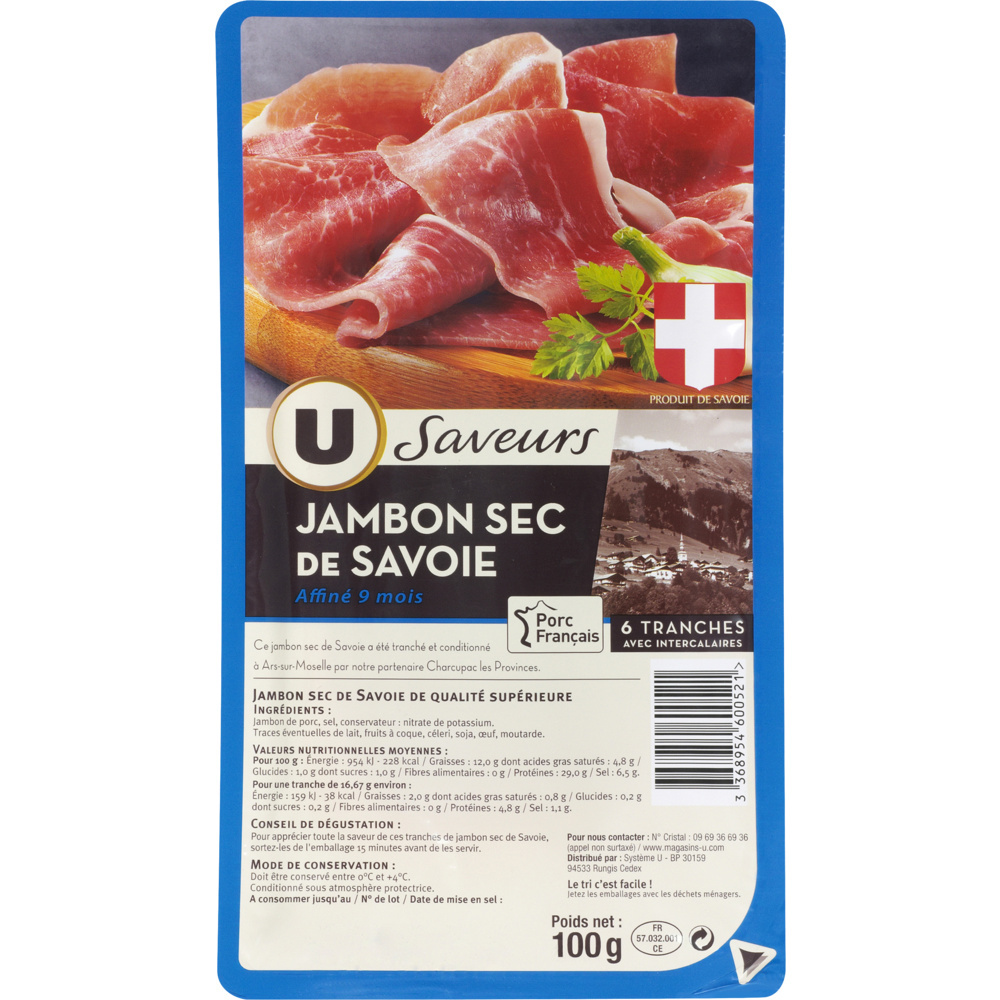 Jambon sec de Savoie U saveurs