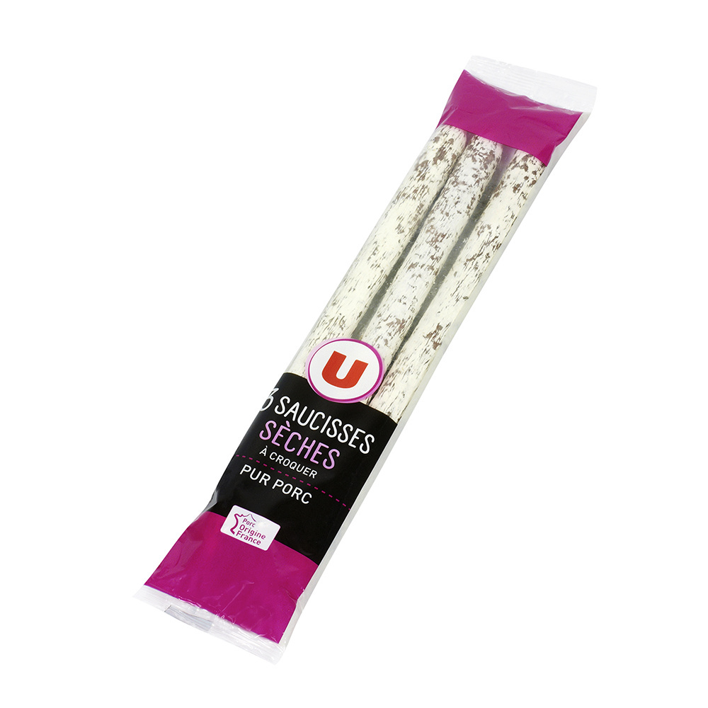 Saucisse sèche pur porc à croquer U