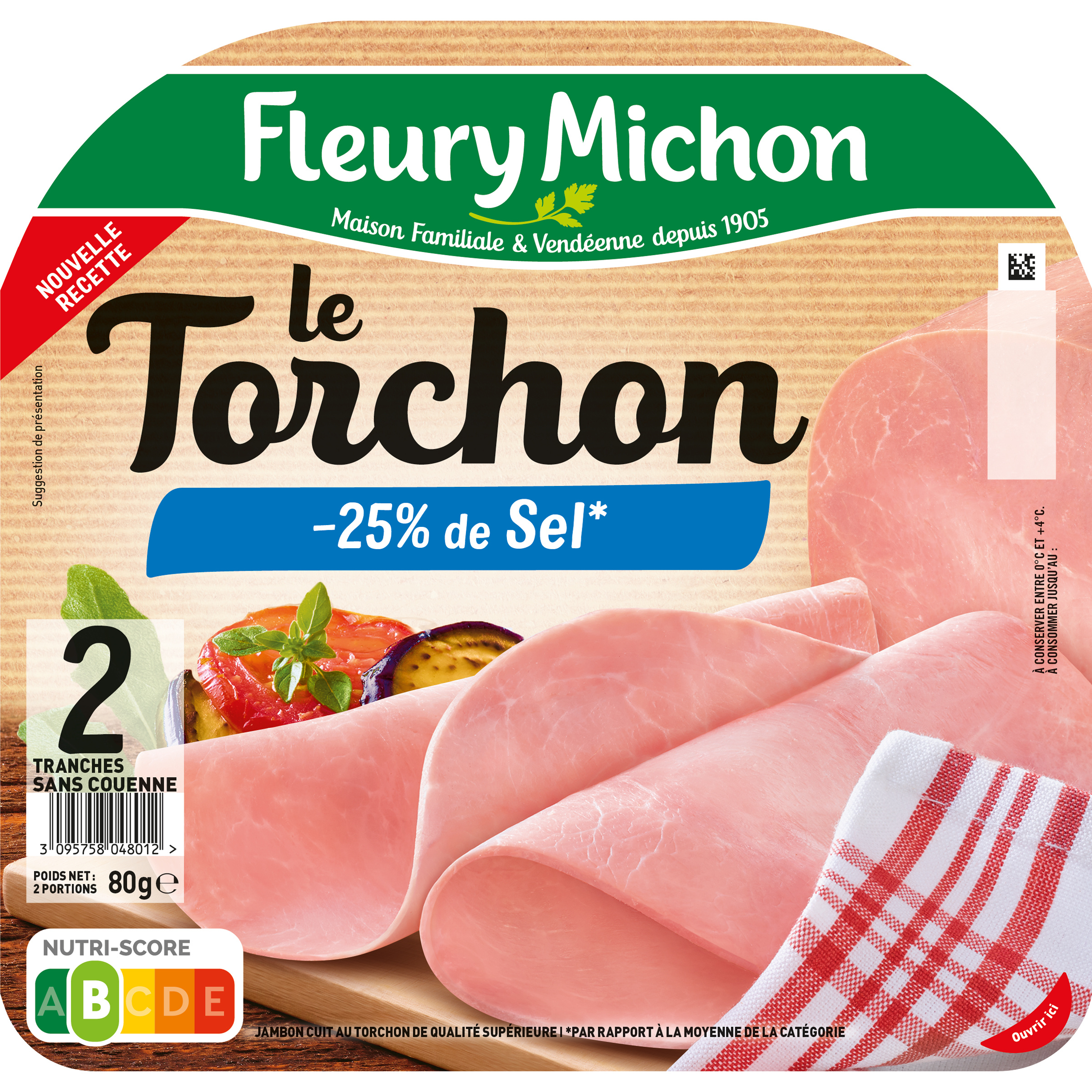 Le Torchon jambon blanc Fleury Michon 