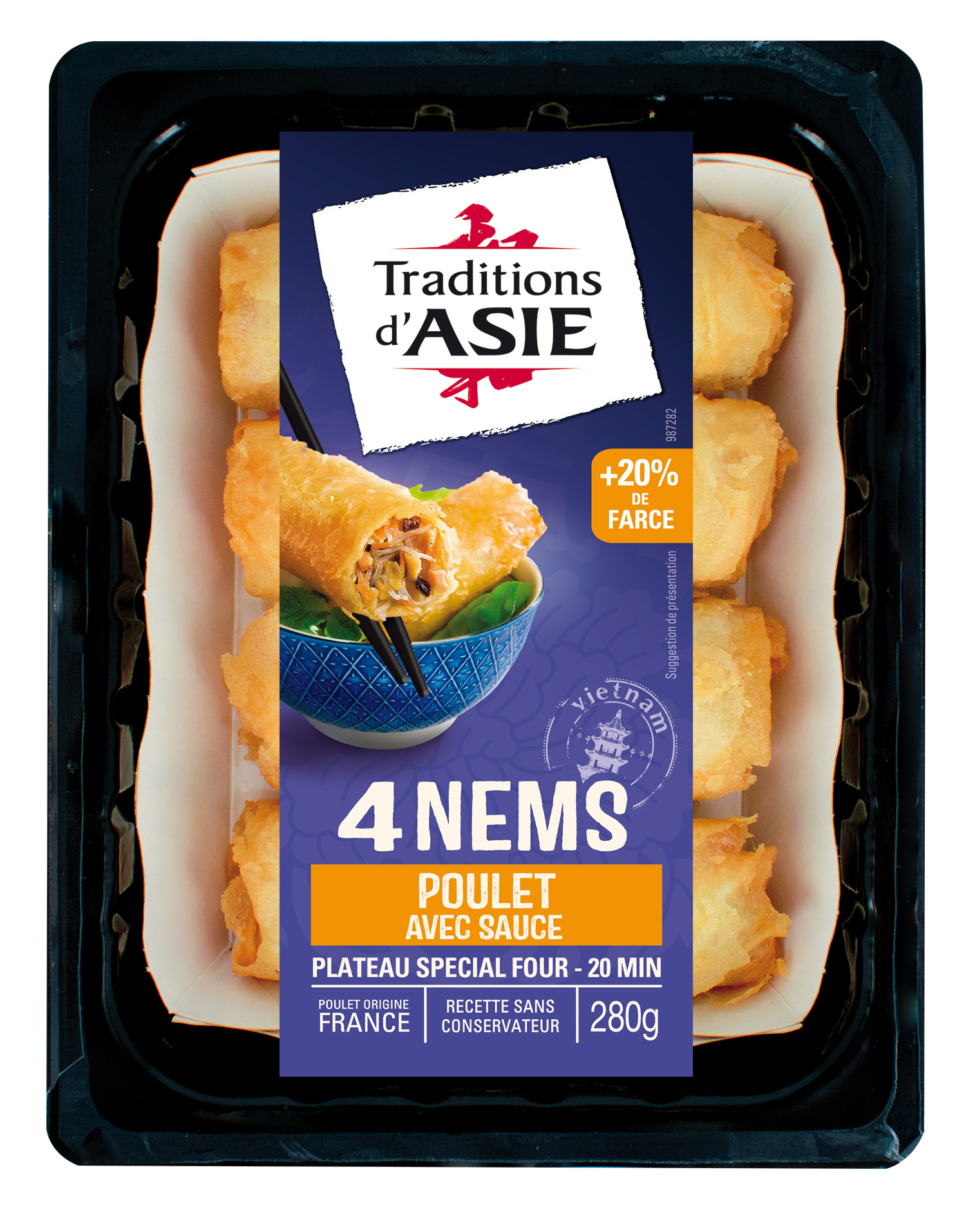 Tradition d'asie nems au poulet 