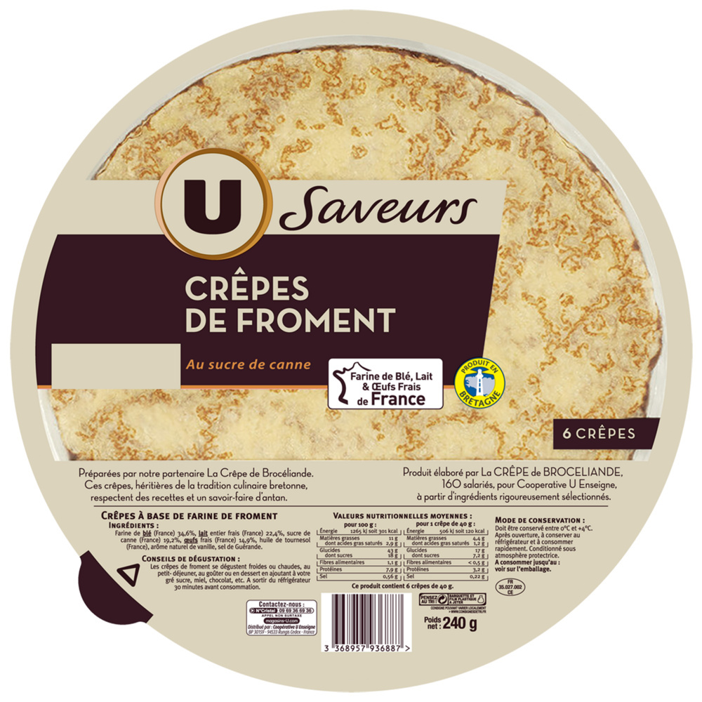 Crêpes au froment Saveurs U