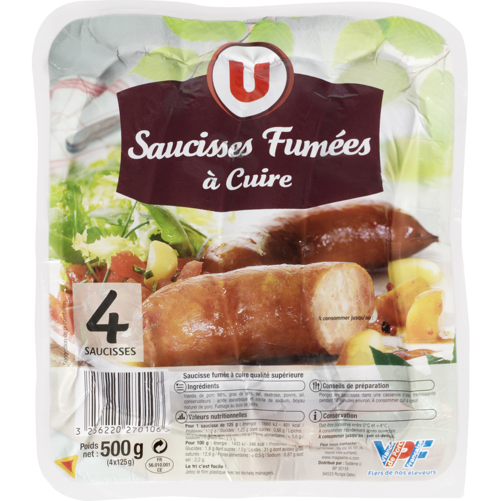 Saucisses Fumées Supérieures U 