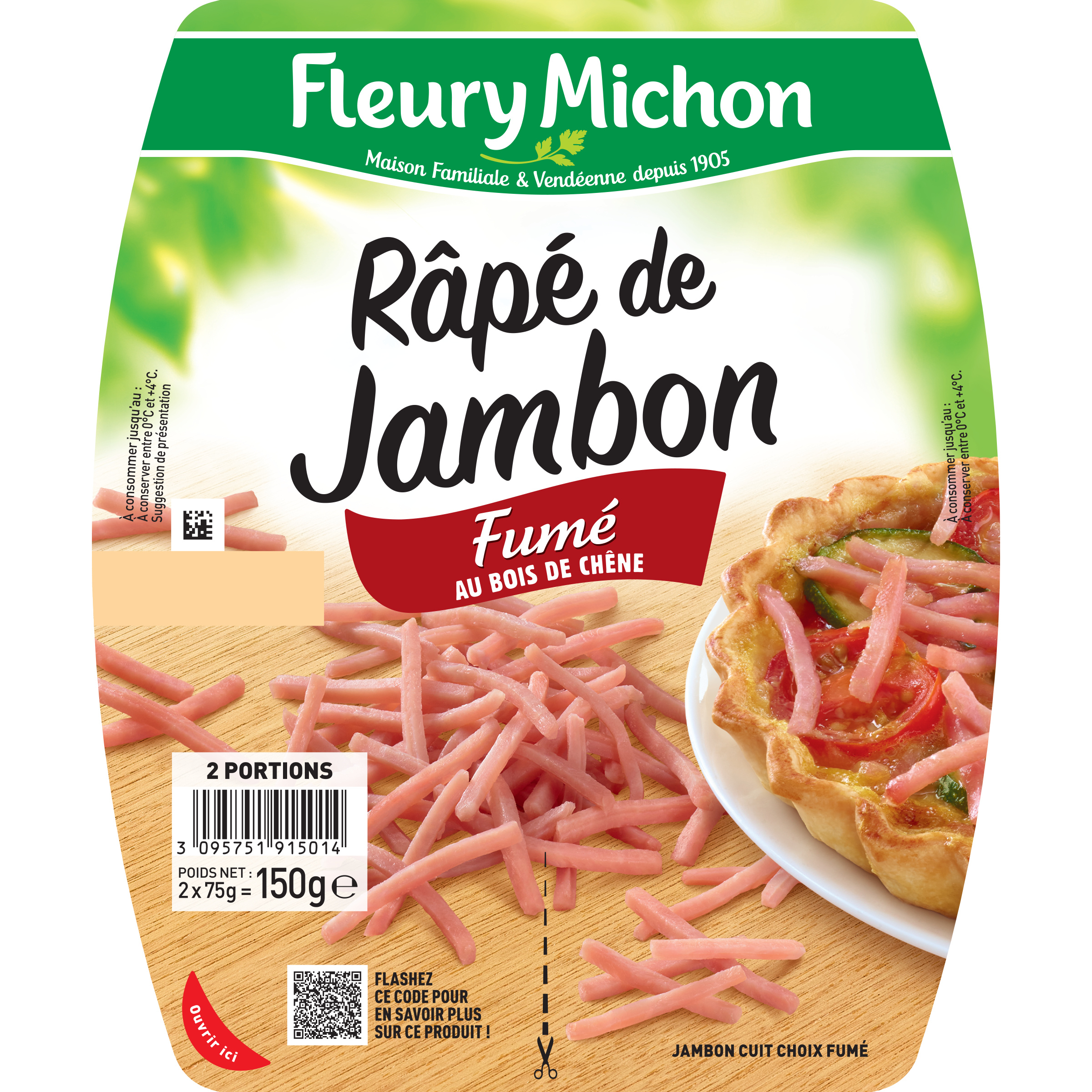Râpé de Jambon fumé Fleury Michon 