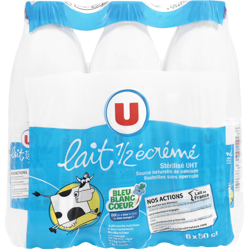 Lait demi écrémé U 6*50cl