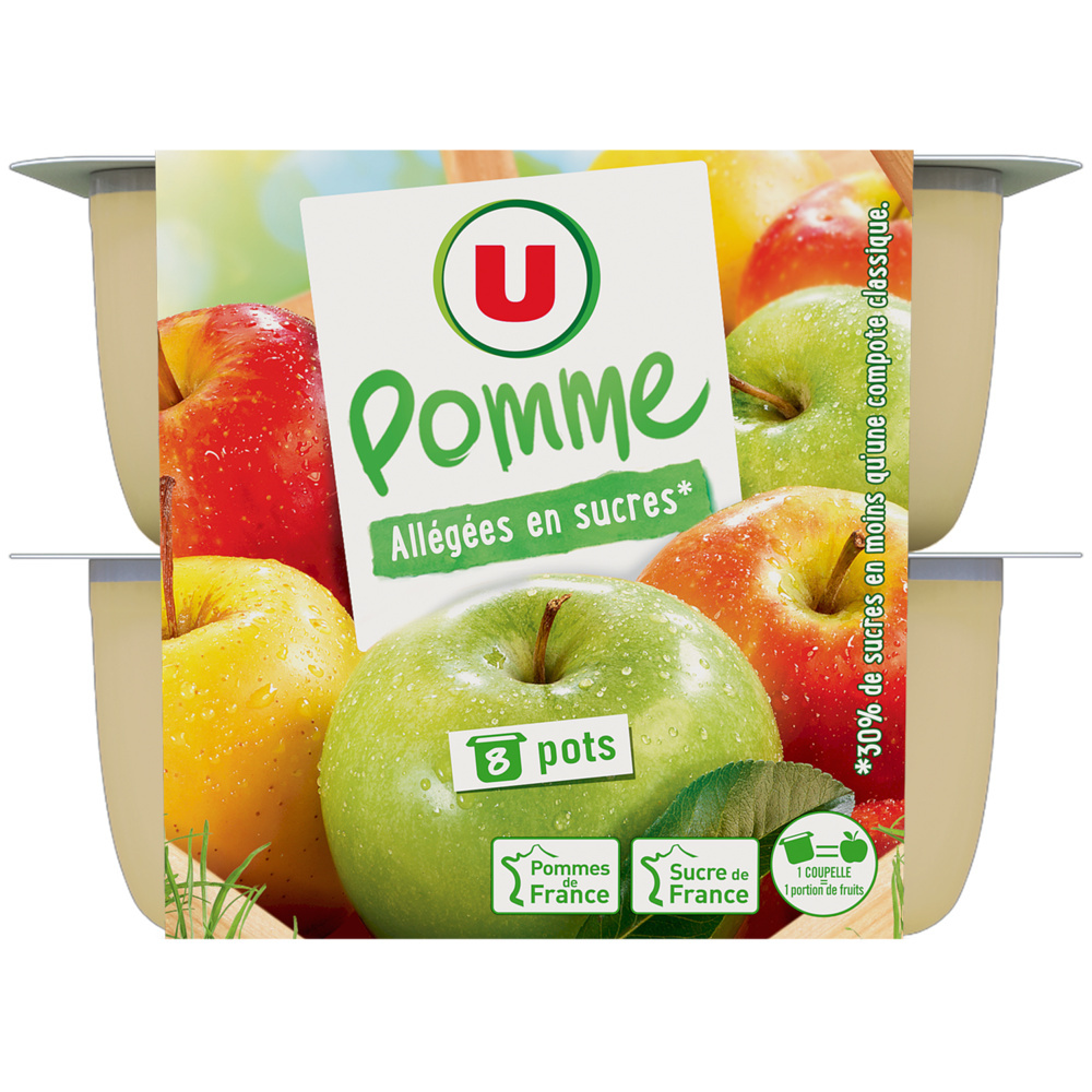 Compote de fruits aux pommes allégé en sucre U