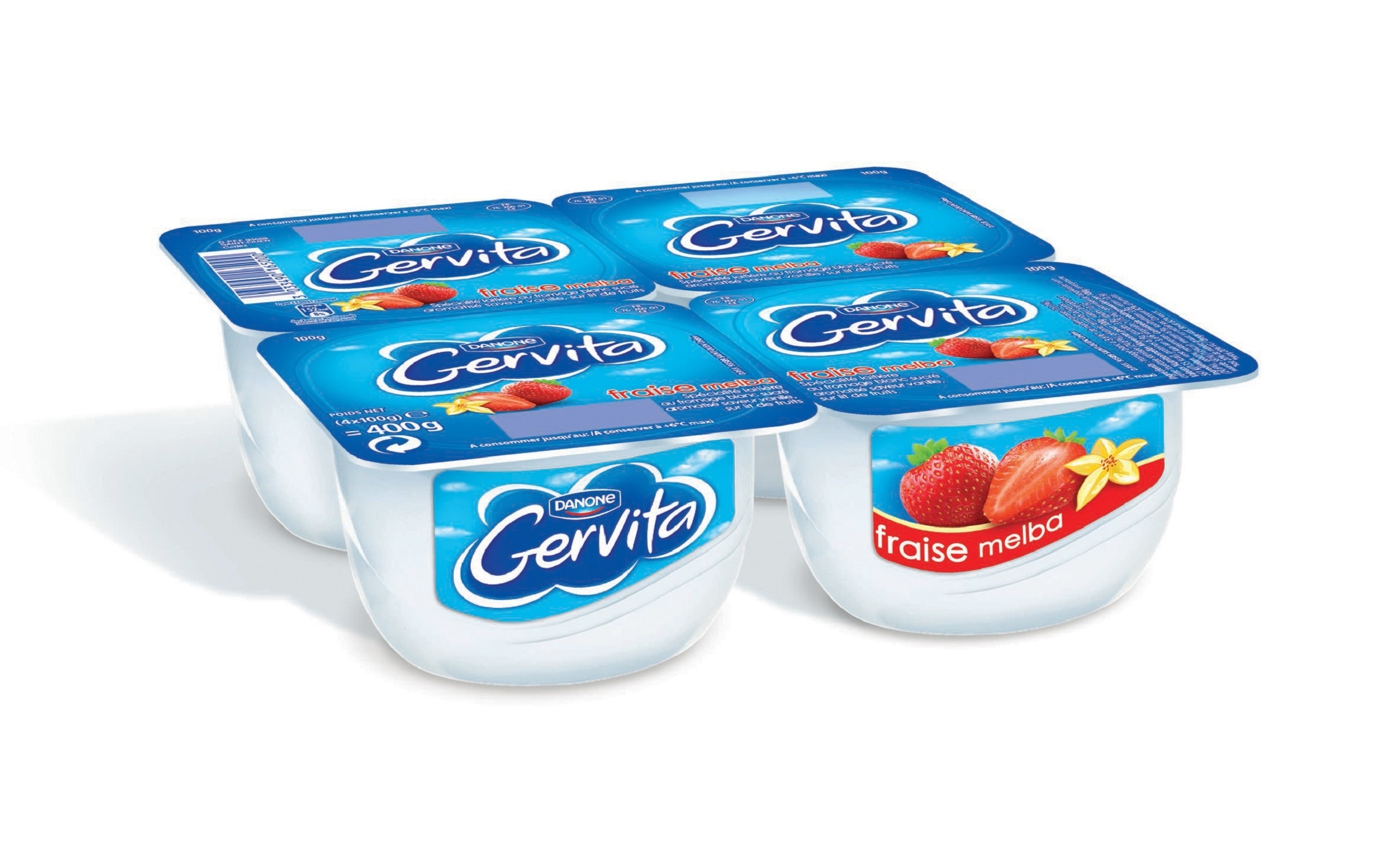 Gervita fraise melba 100 g x 4