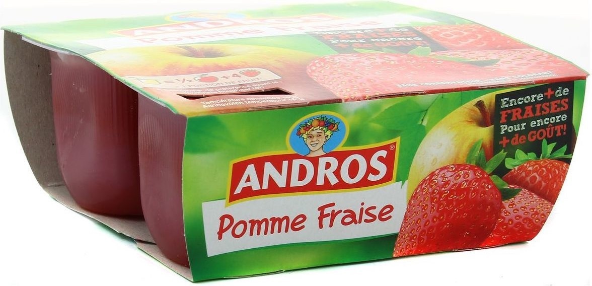 Compôte Andros pomme fraise