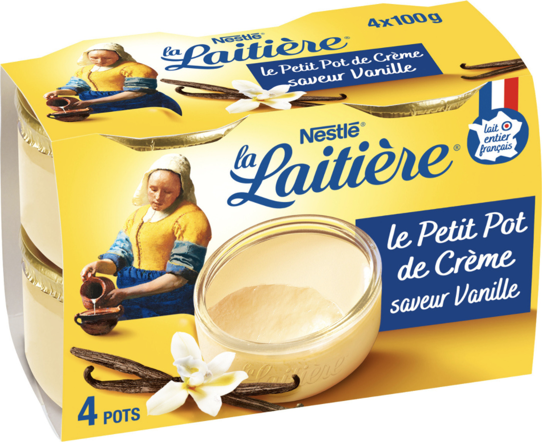 Petit pot de crème à la vanille La Laitière 