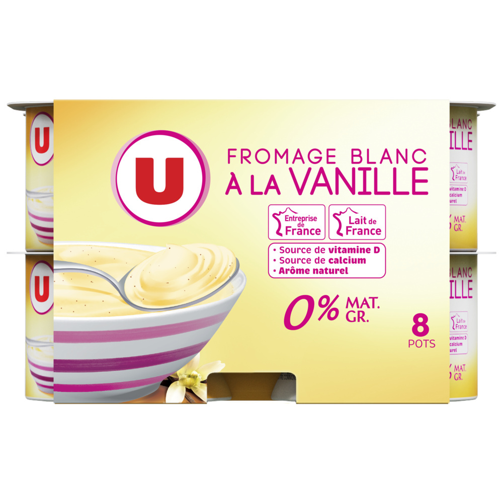 Fromage blanc saveur vanille 0%MG