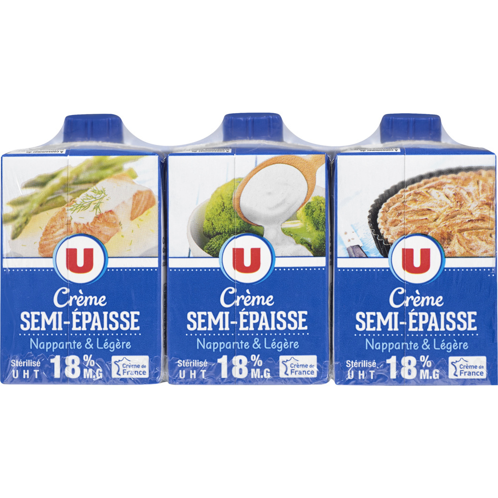 Crème légère semi-épaisse U 3*20cl