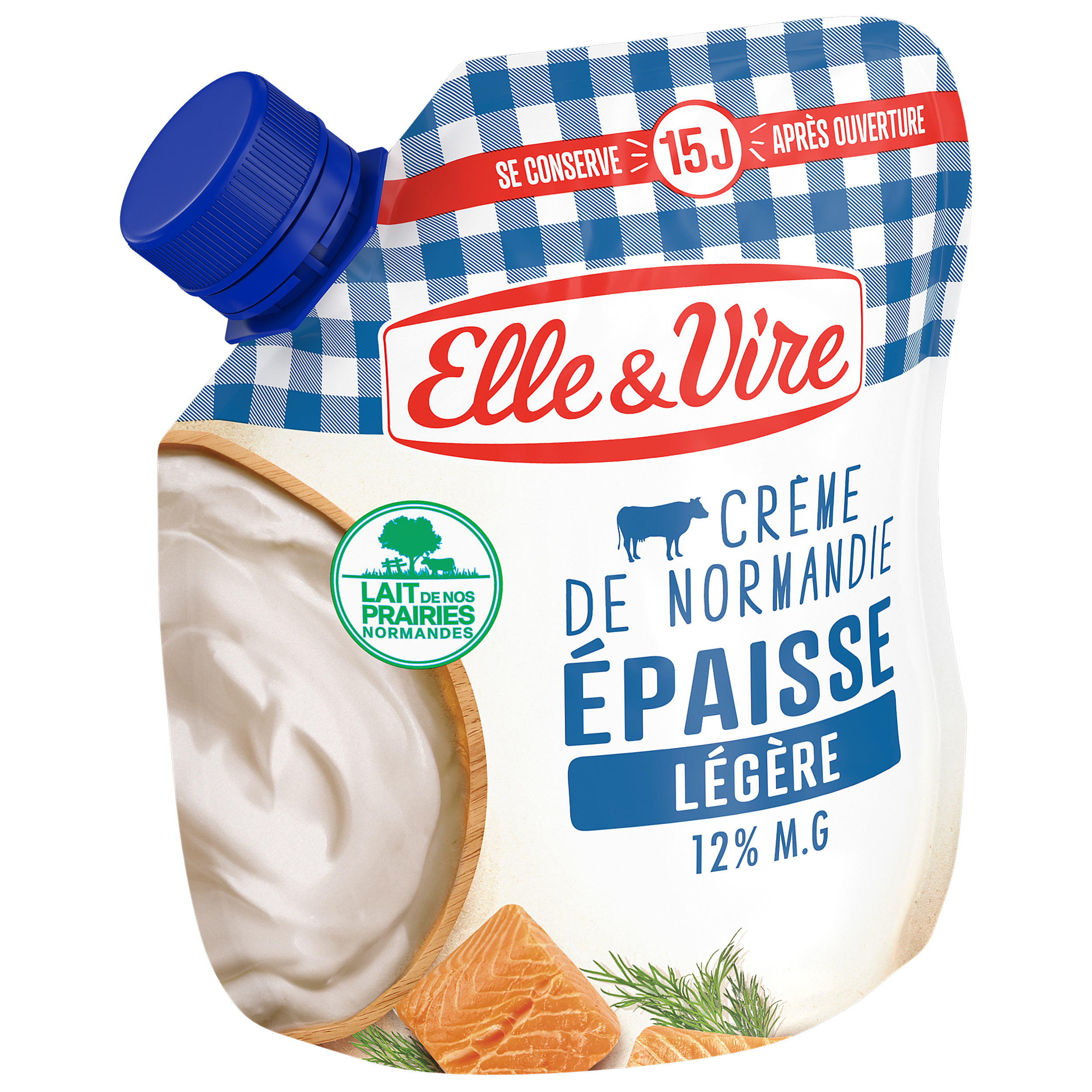 Elle & vire creme legere epaisse 12%mg poche