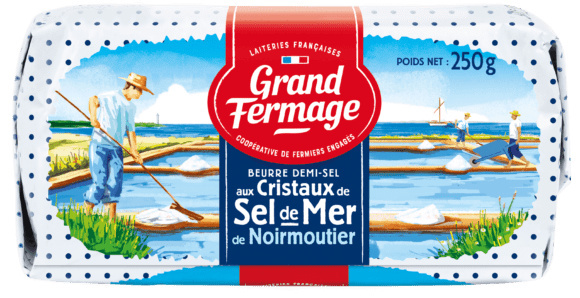Grand fermage Beurre demi-sel aux cristaux de sel de mer