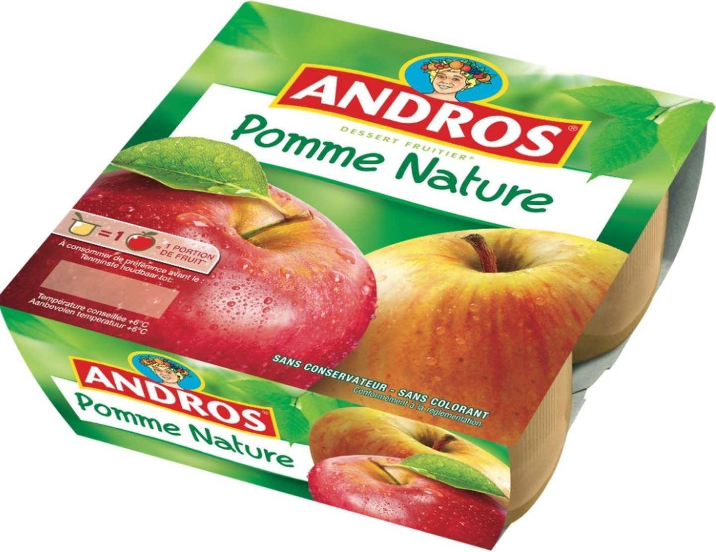 Compote Andros Pomme Nature 