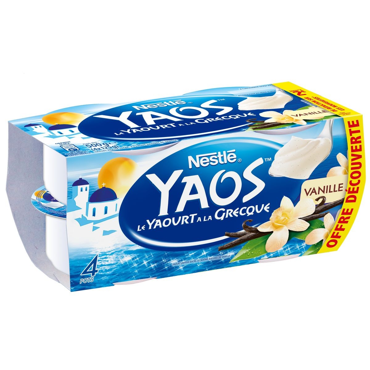 Yaos Le yaourt à la Grecque à la vanille 4 x 125 g