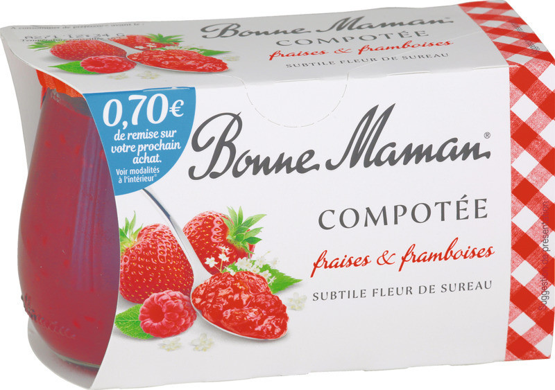 Bonne maman compotée fraises & framboises