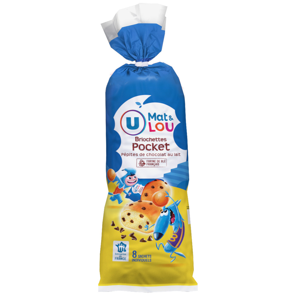 Briochettes pépites chocolat au lait U
