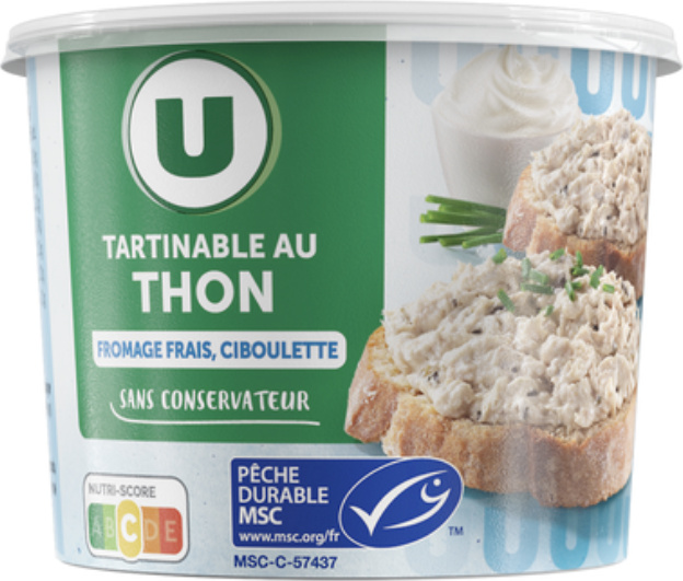 Tartinable au thon et fromage frais, ciboulette U