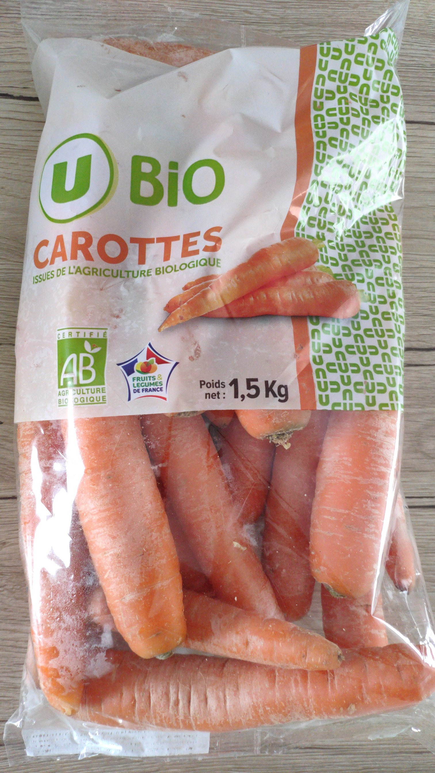 Carottes en sachet bio 1.5kg