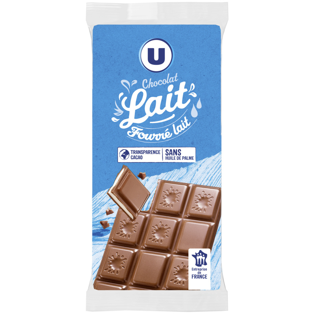 Chocolat fourré au lait U