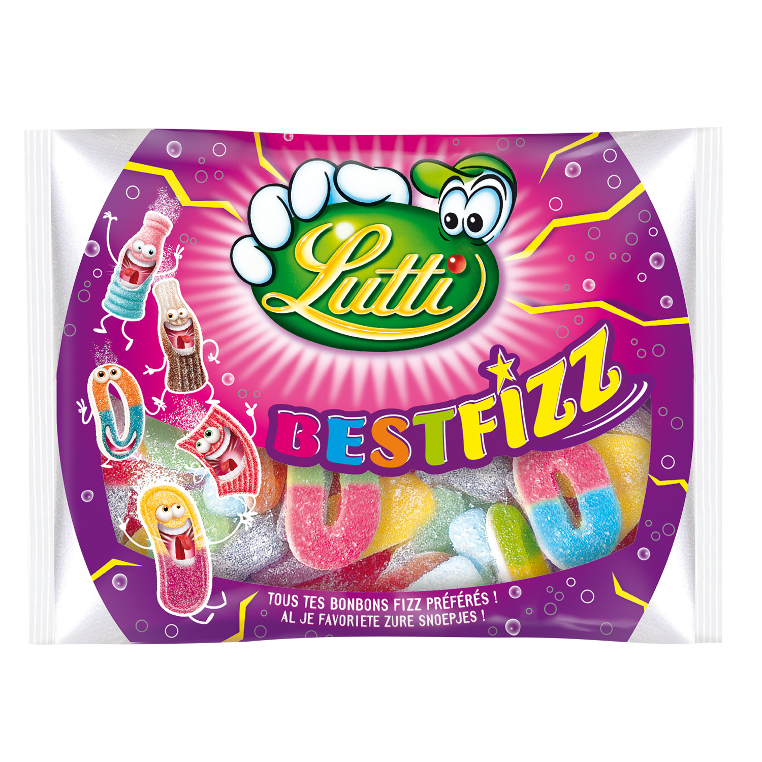 Lutti assortiment bonbons bestfizz piquants 